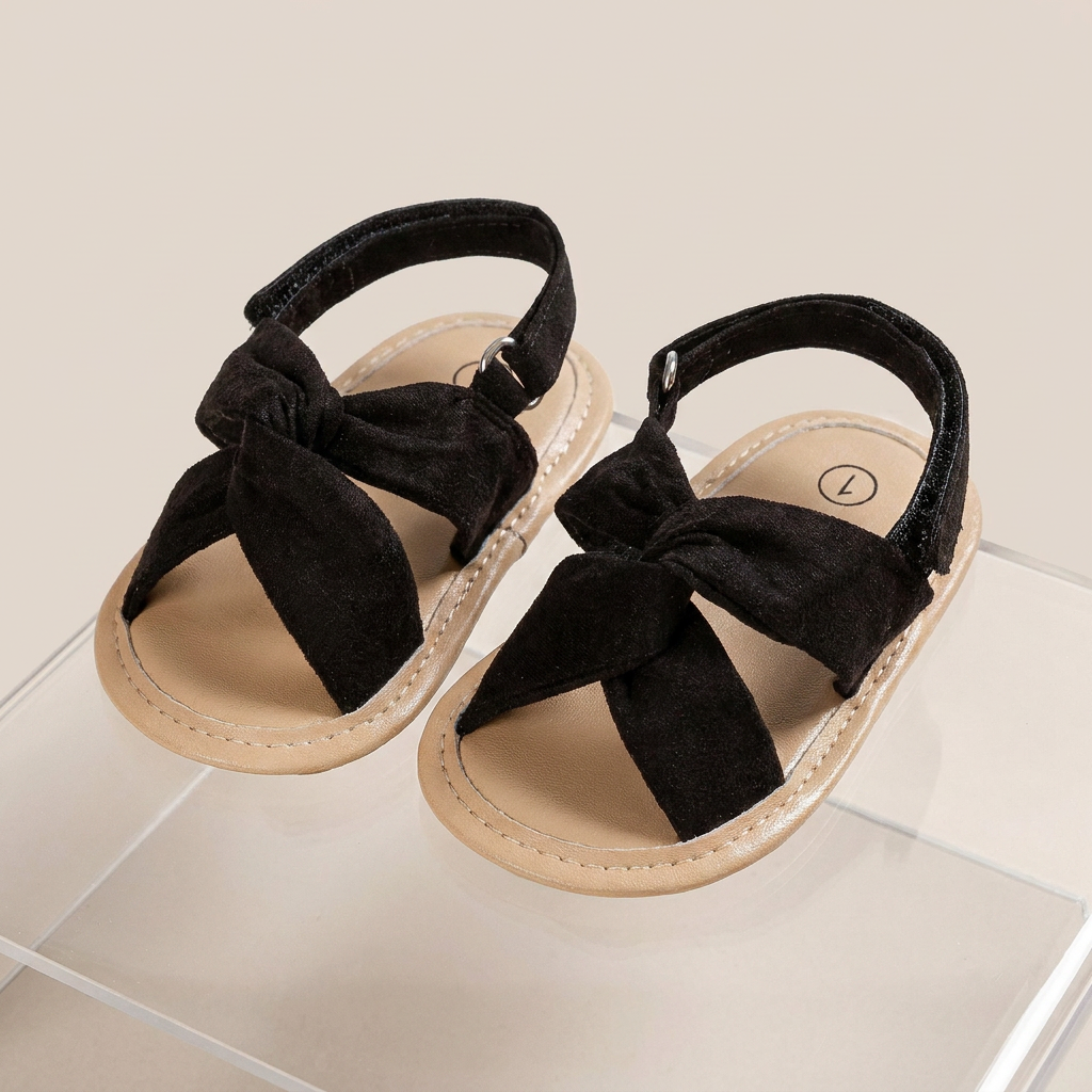 Knotted Cross-Strap Sandals