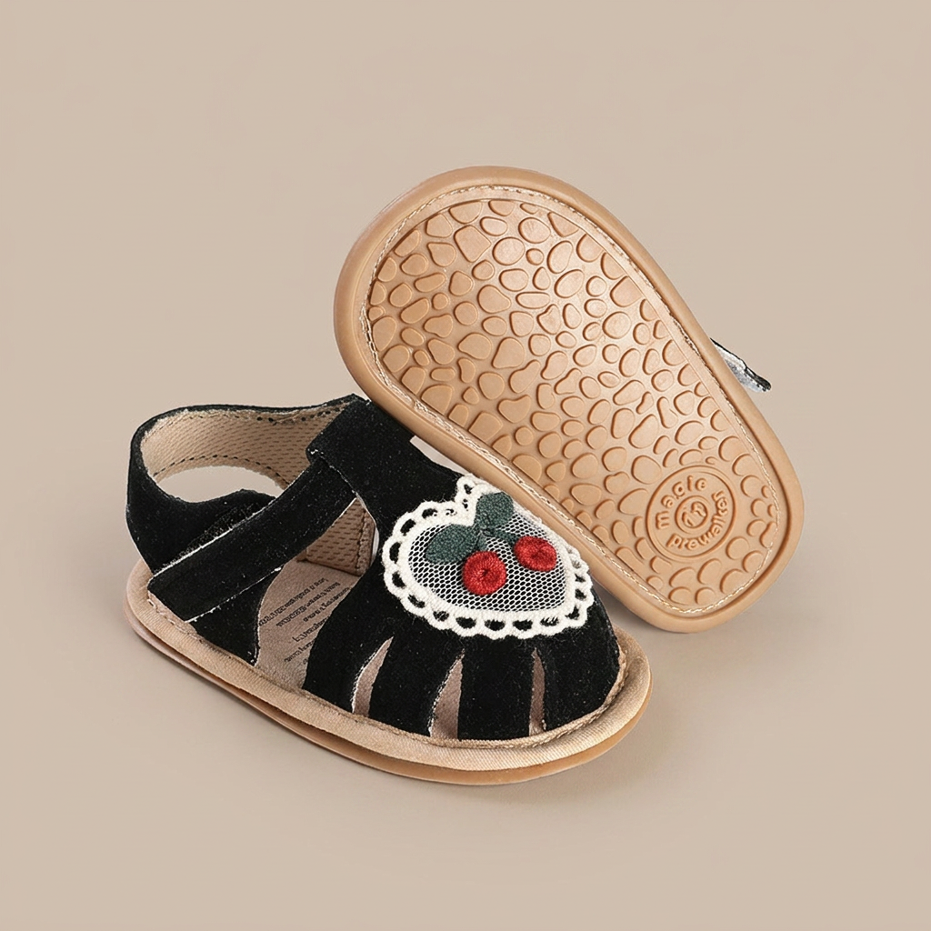 Cherry Heart Closed-Toe Sandals