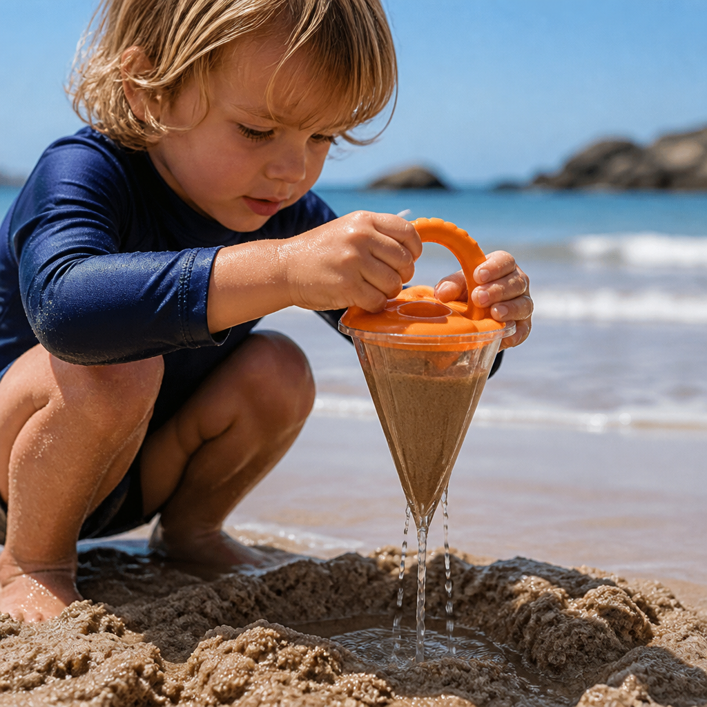 Kids Beach Sand Funnel Toy for Drawing and Pouring