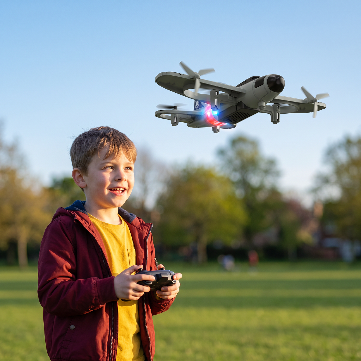 2-in-1 Remote Control Fighter Jet & Drone Toy