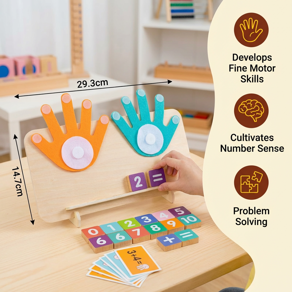 Montessori Number Learning Toy – Wooden Finger Tracing Board for Kids