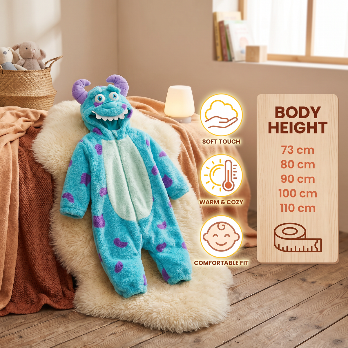 Cozy Fuzzy Costume for Babies & Toddlers