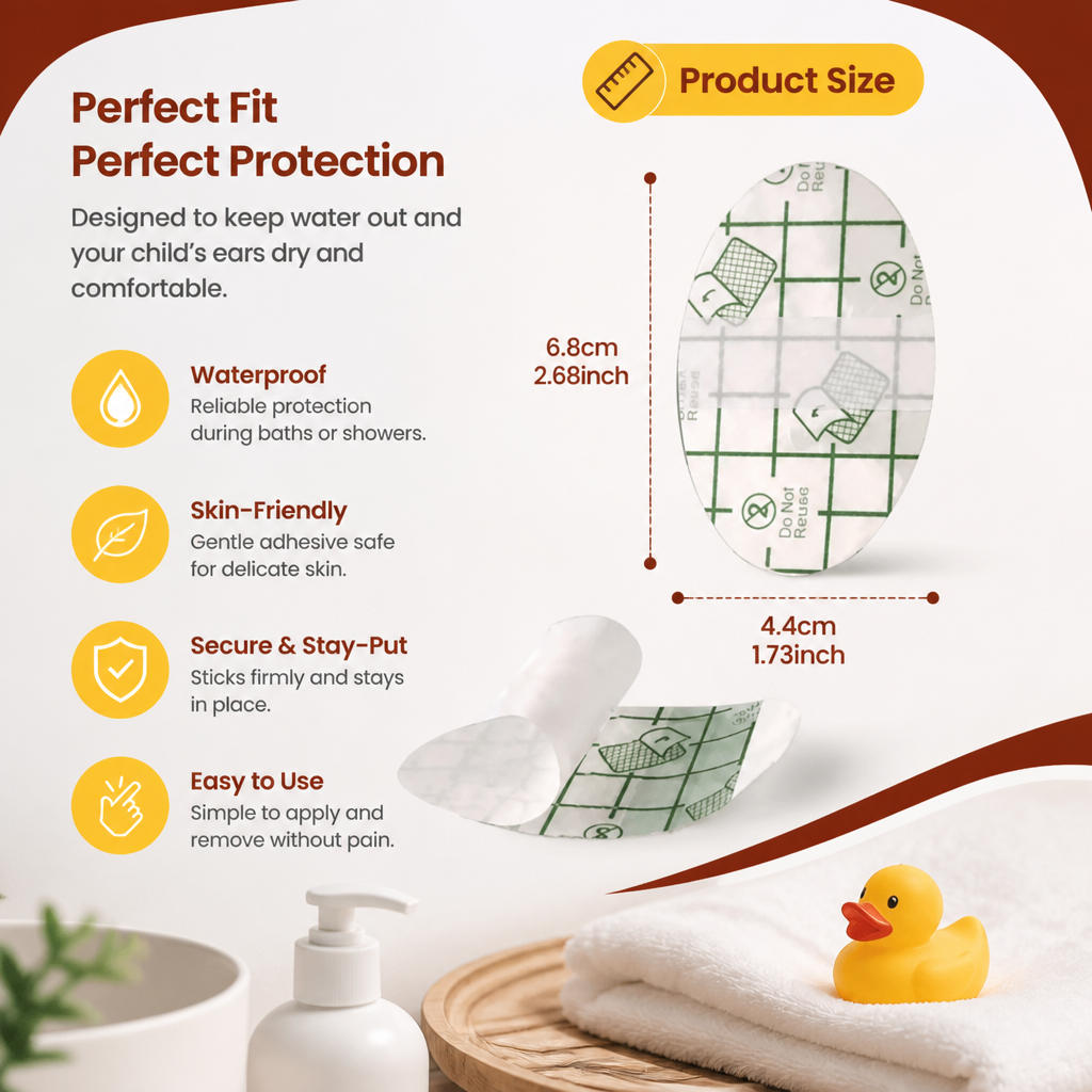 Waterproof ear protection film for children