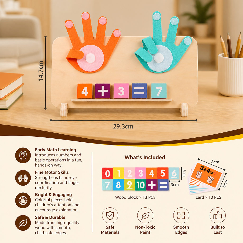 Wooden Finger Counting Board
