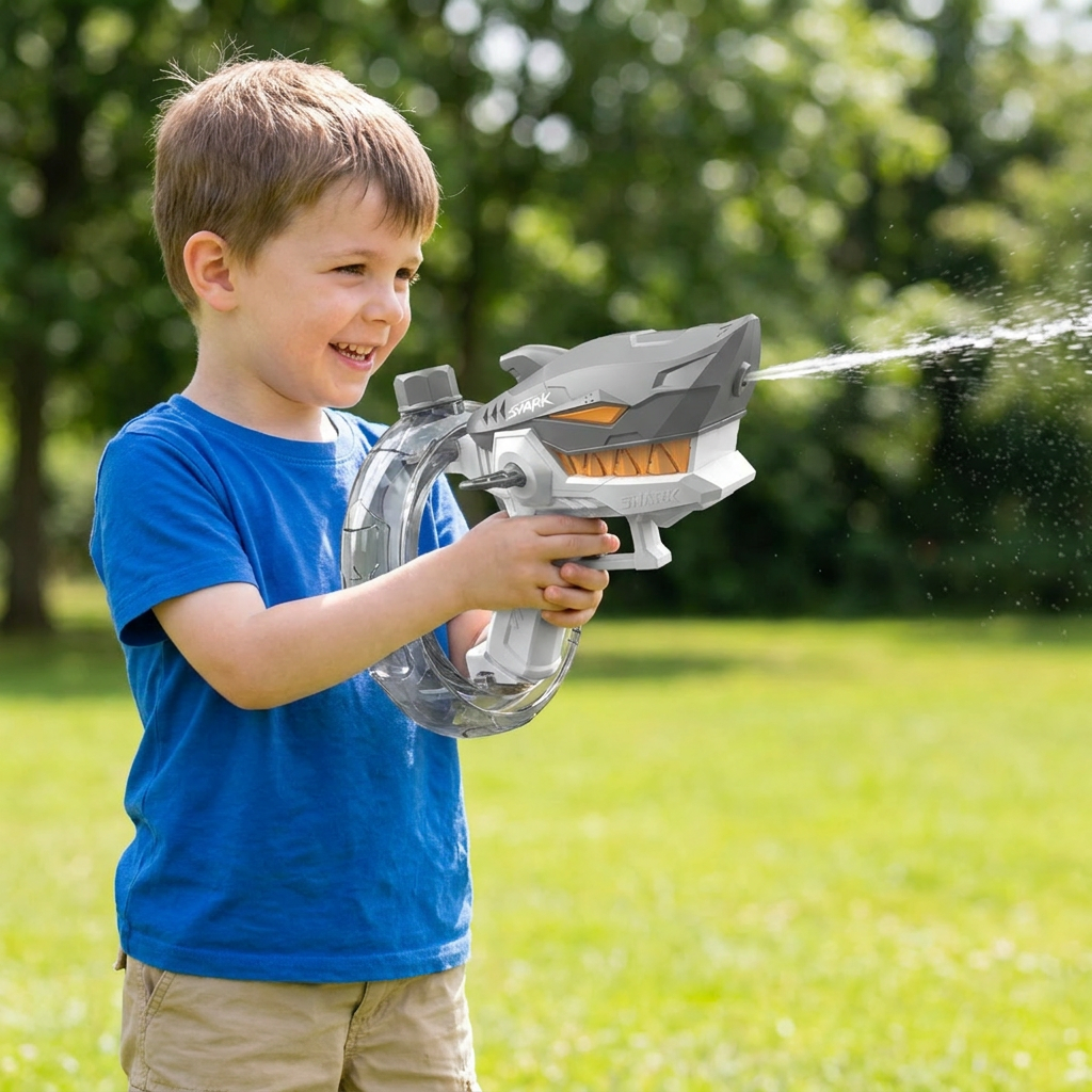 Electric Shark Water Gun for Kids – Fully Automatic Water Blaster for Hot Summer Fun