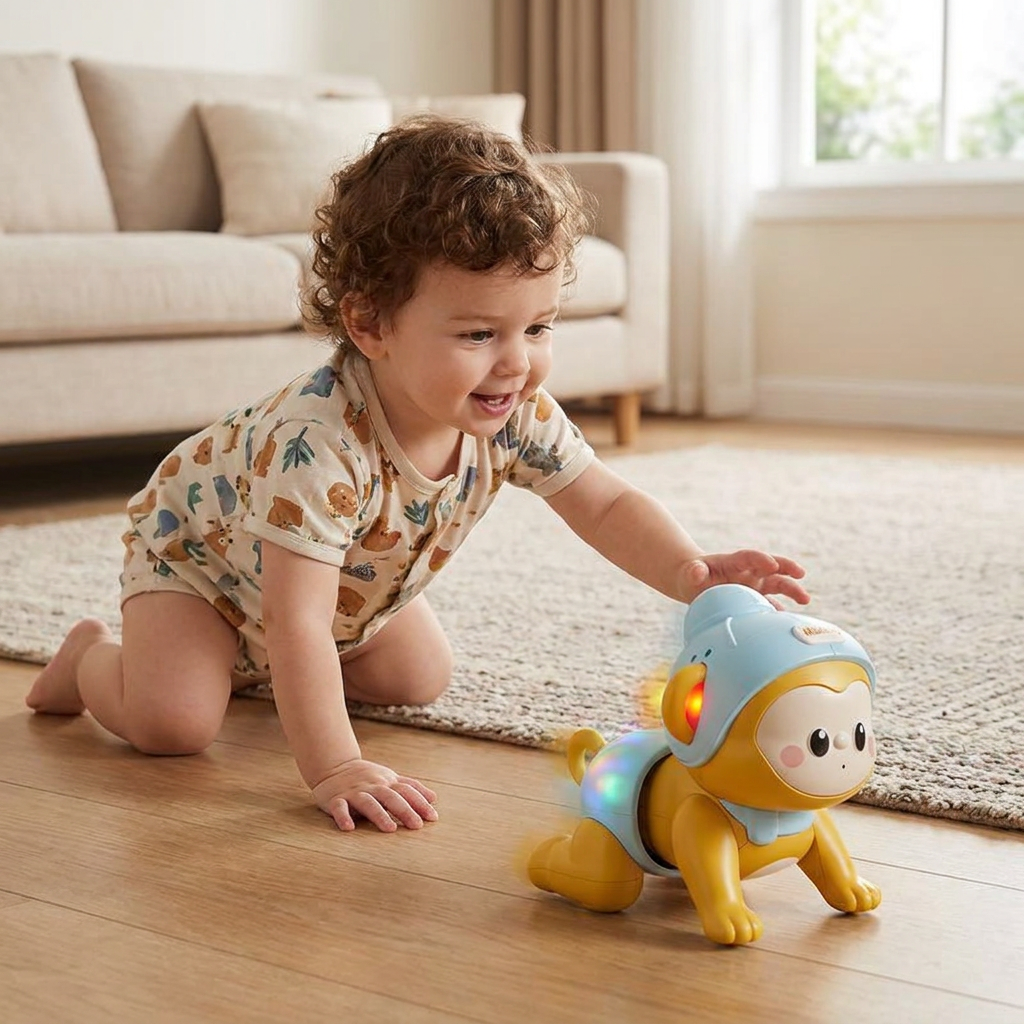 Interactive Crawling Baby Toy with Music & Voice Recording