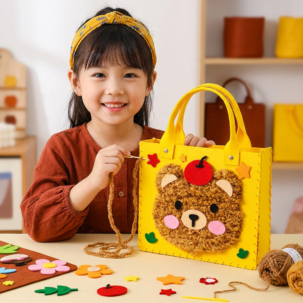 Kids DIY Plush Tote Bag Craft Kit