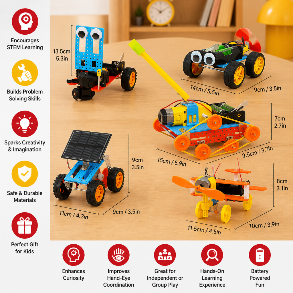 5-in-1 DIY Educational STEM Vehicle Building Kit