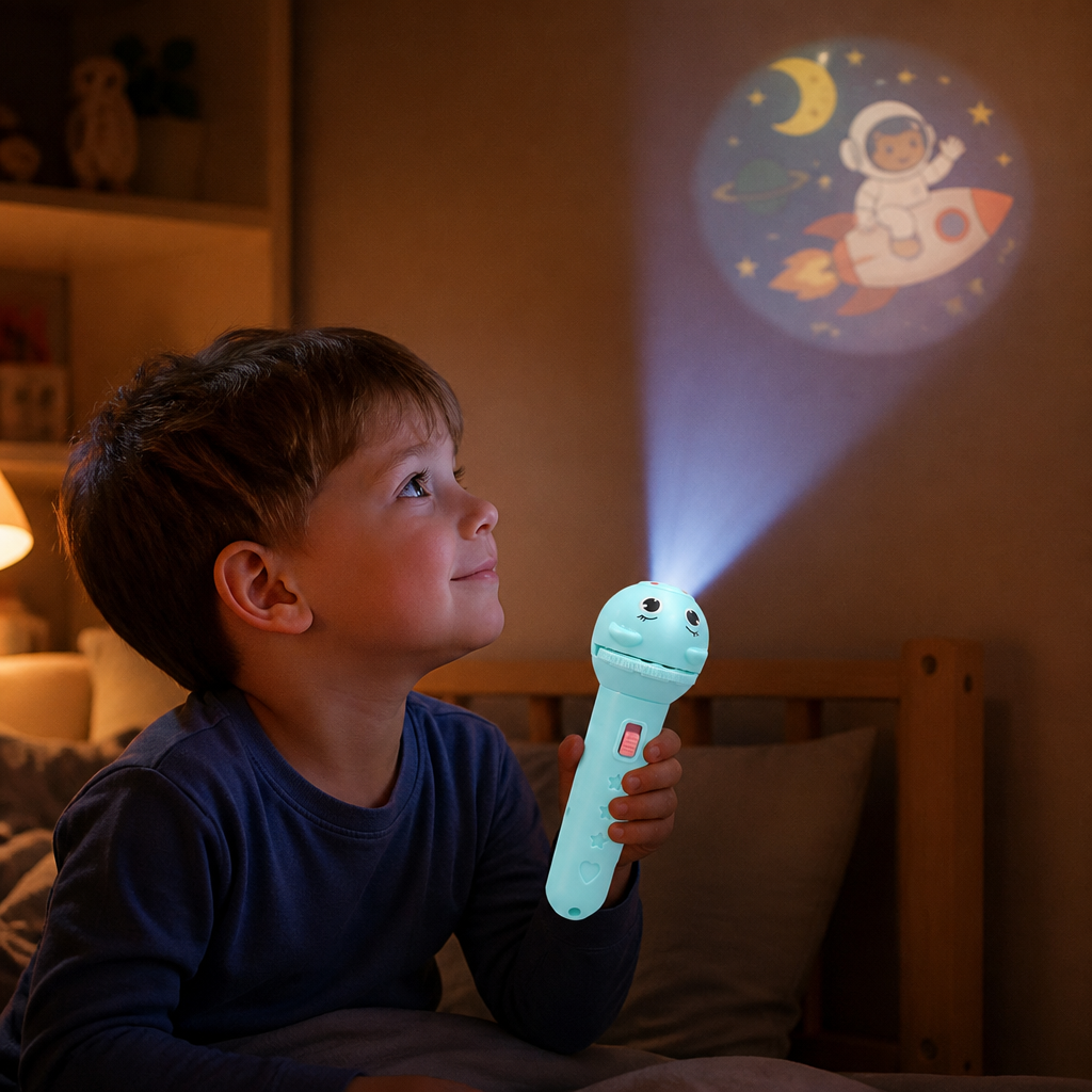 Kids’ Bedtime Story Projection Flashlight