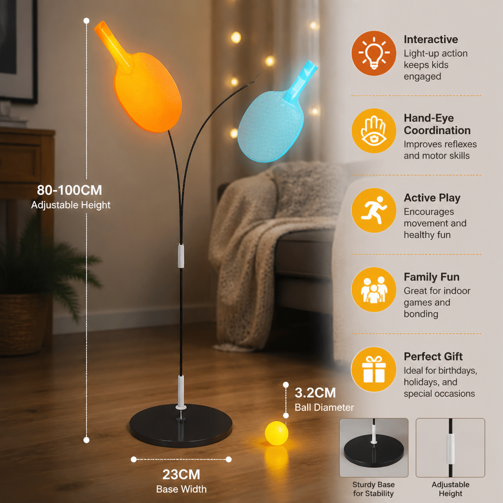Interactive Light-Up Table Tennis Game for Kids