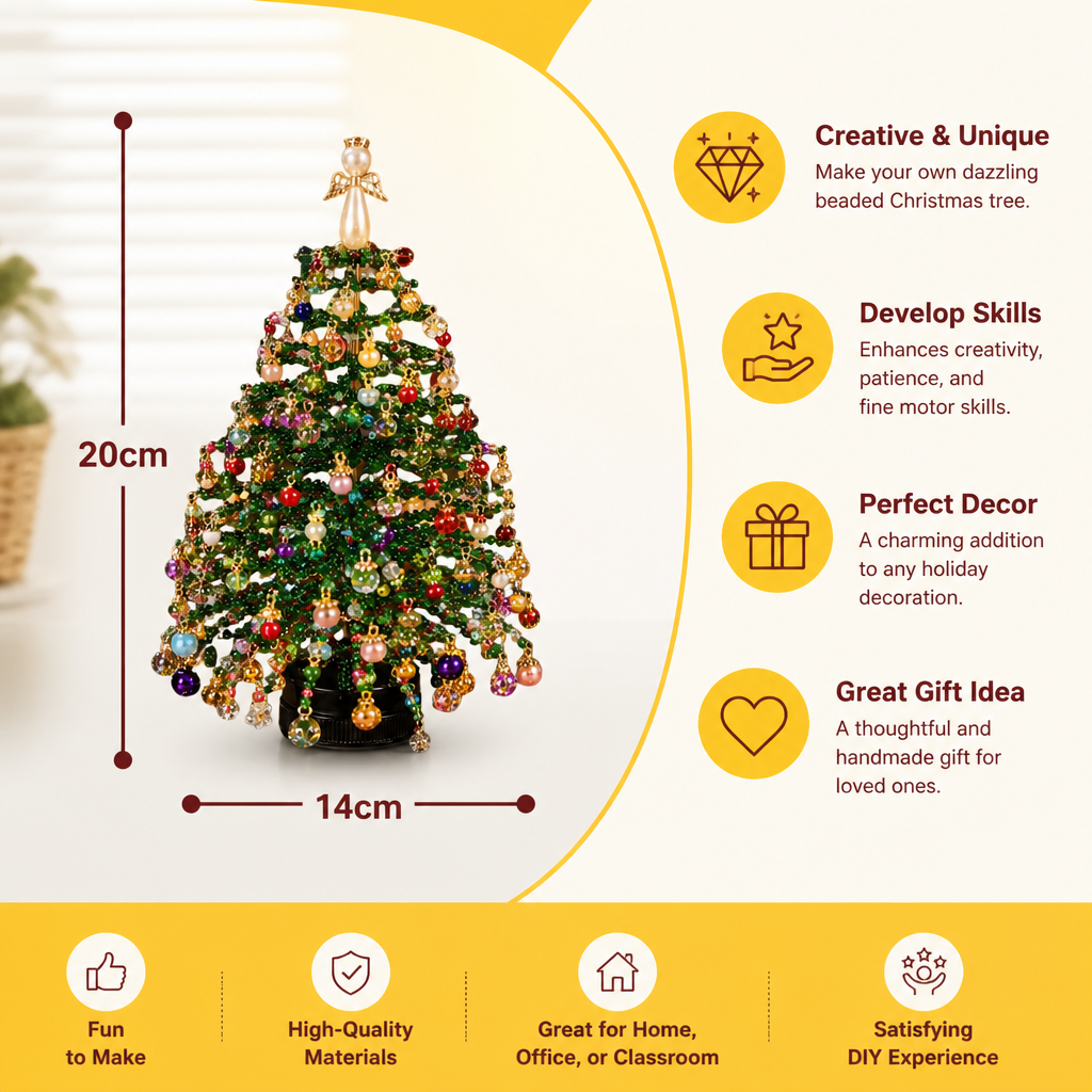 DIY Crystal Beaded Christmas Tree Craft Kit