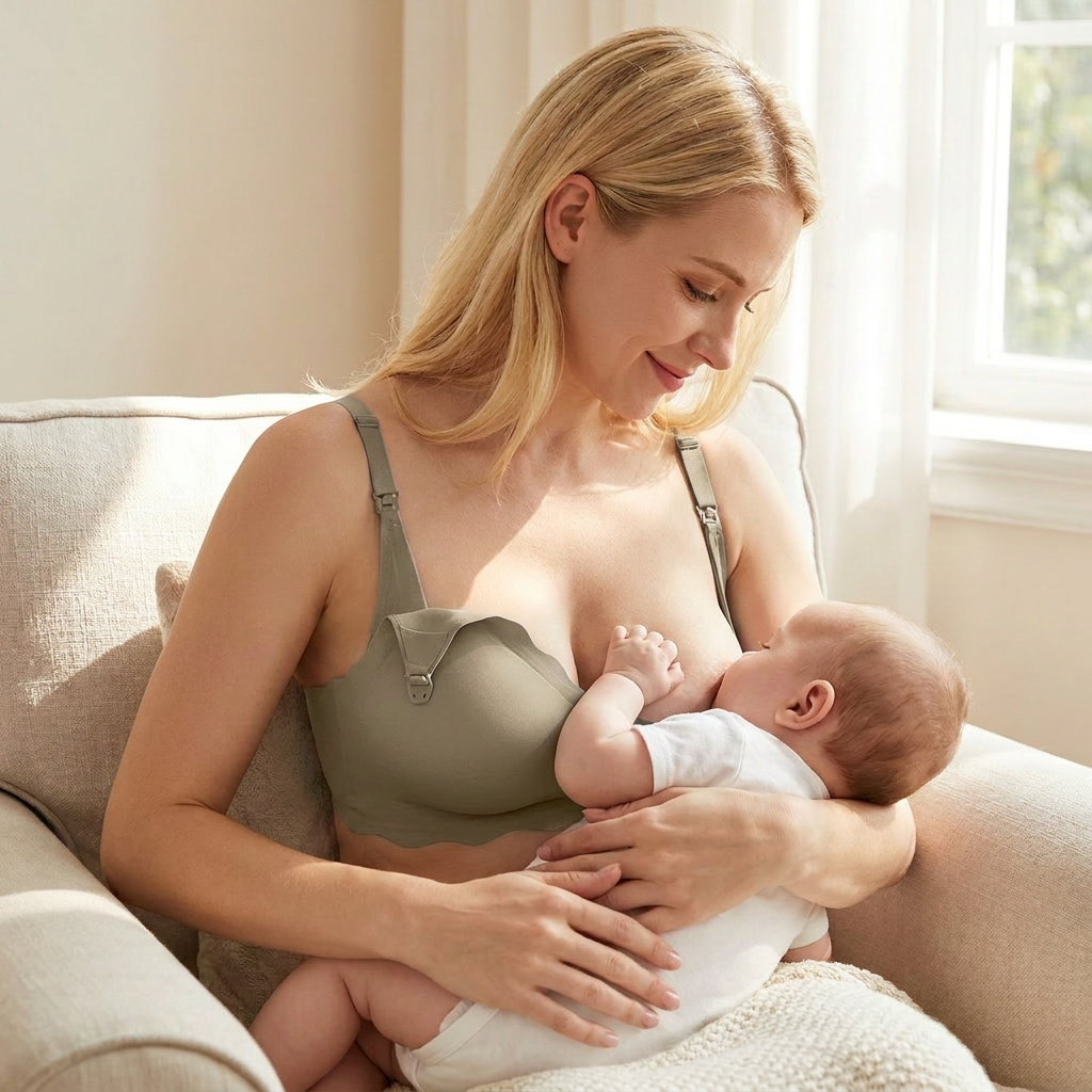 Seamless Nursing & Maternity Bra – Wireless, Supportive and Comfortable with Push-Up Effect