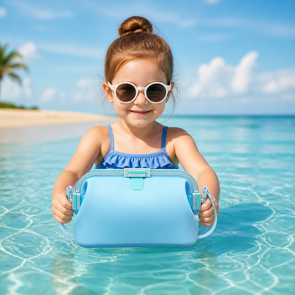Waterproof Silicone Storage Bag with Shoulder Strap