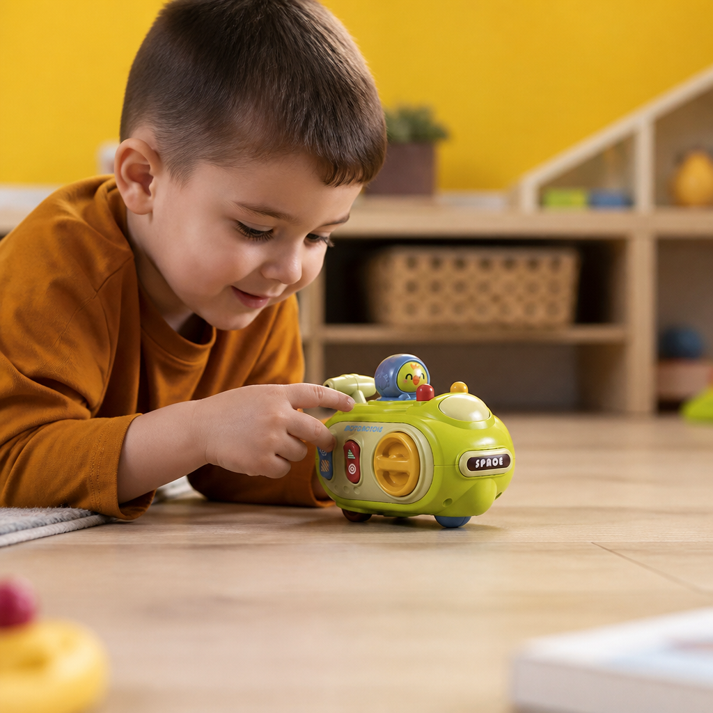 5-in-1 Press & Go Busy Car Toy for Fine Motor Skills Development