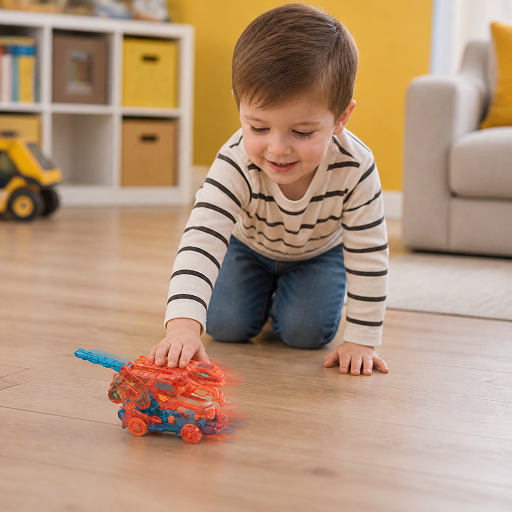 Jumping Transforming Racing Car Toy