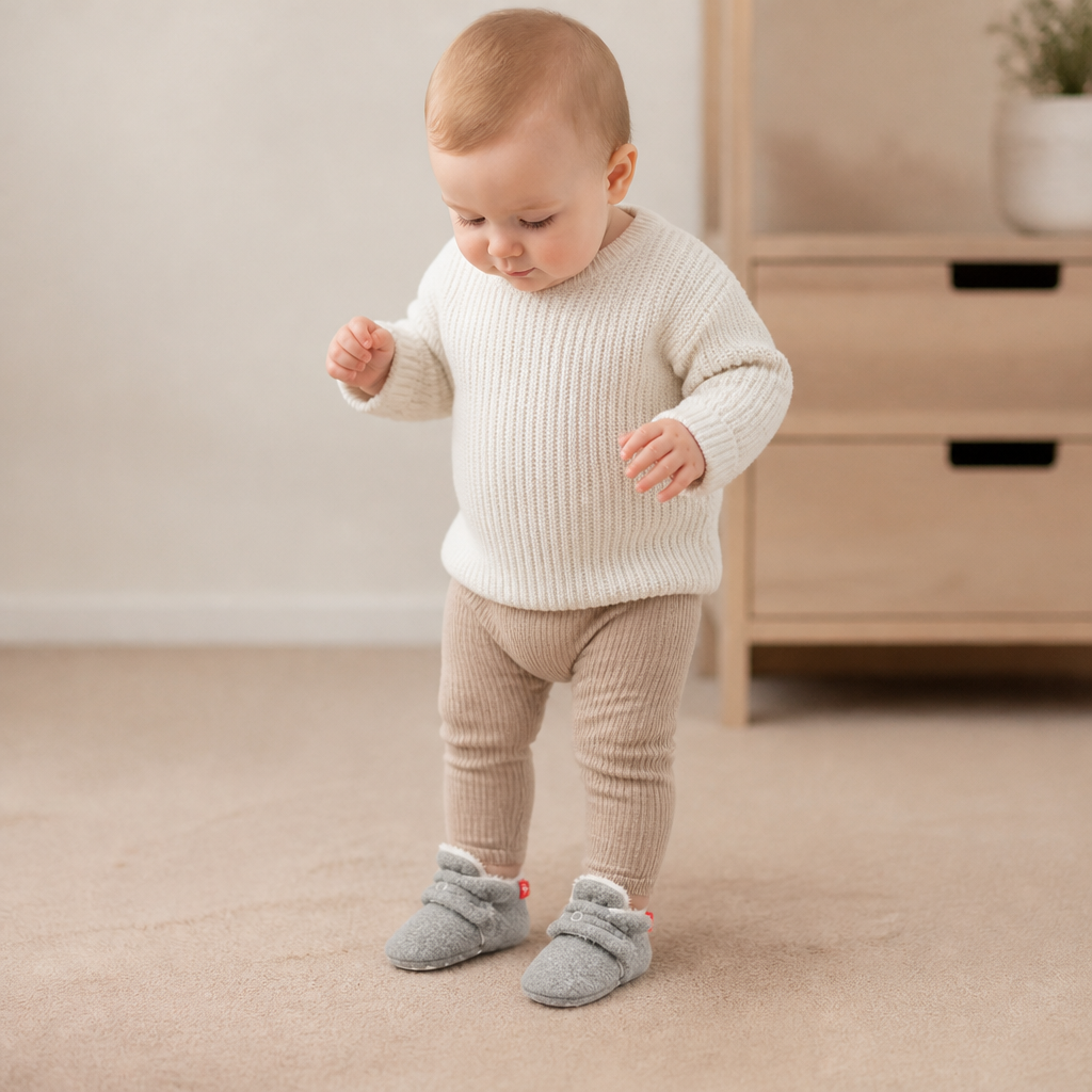 Warm & Cozy Sherpa Baby Booties for Winter