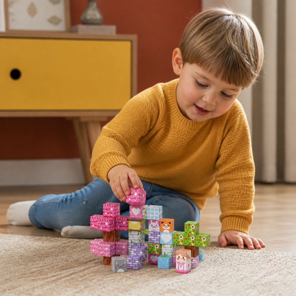 40-Piece Magnetic Building Blocks Set for Kids – Perfect for On-the-Go Fun