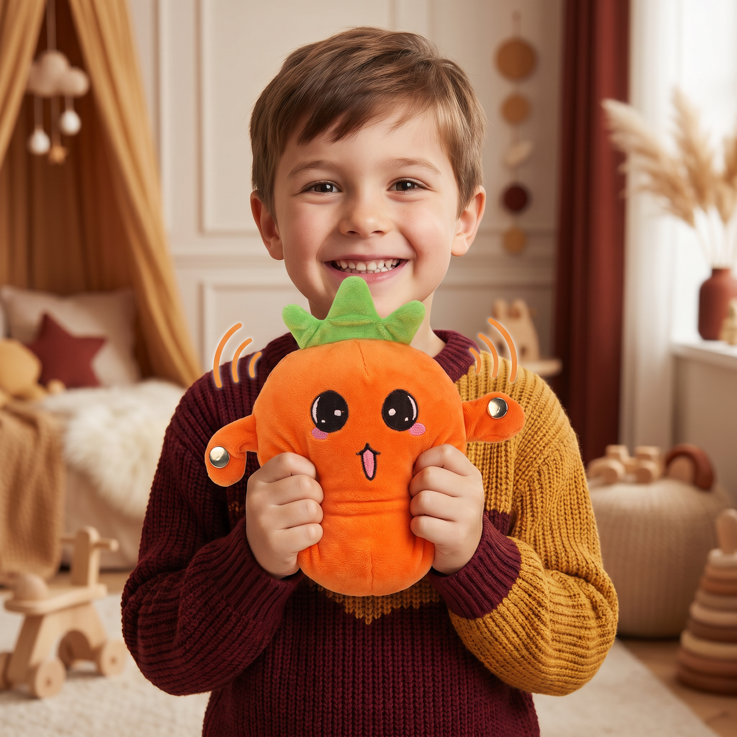 Interactive Fruit Plush Toy for Kids – Sensory Rhythm & Music Toy