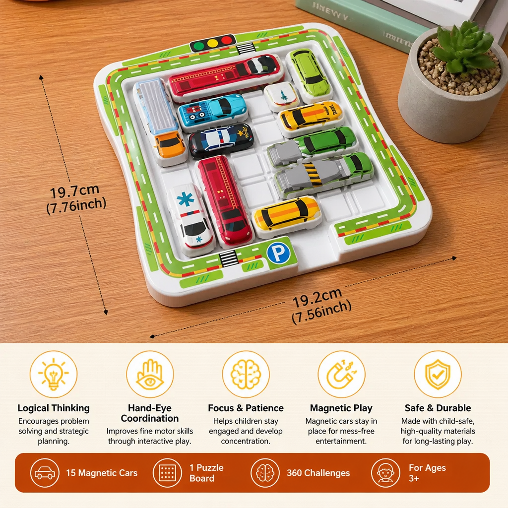 Logical Thinking – Car Parking Puzzle Toy for Kids