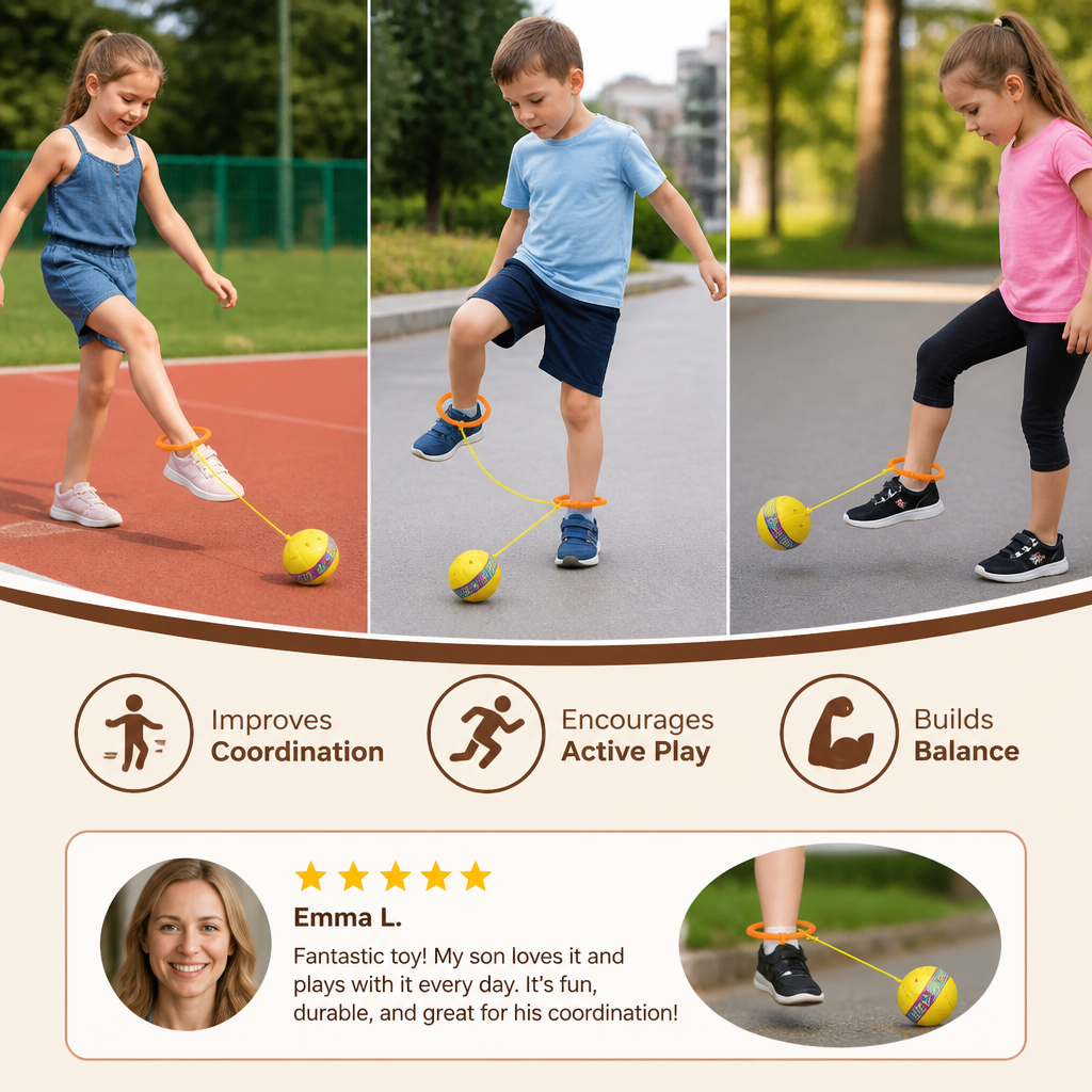 Interactive Skip Ball Ankle Swing Toy for Kids
