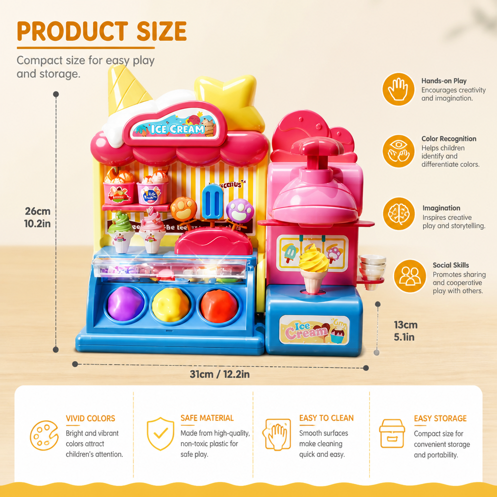 DIY Ice Cream Clay Maker Playset