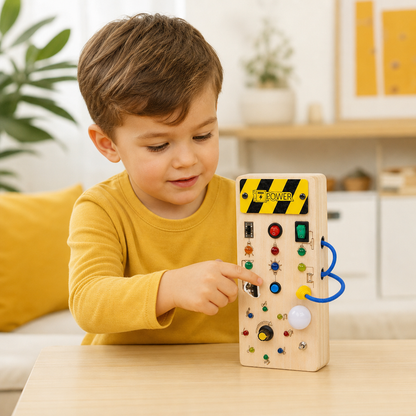 Montessori wooden activity board