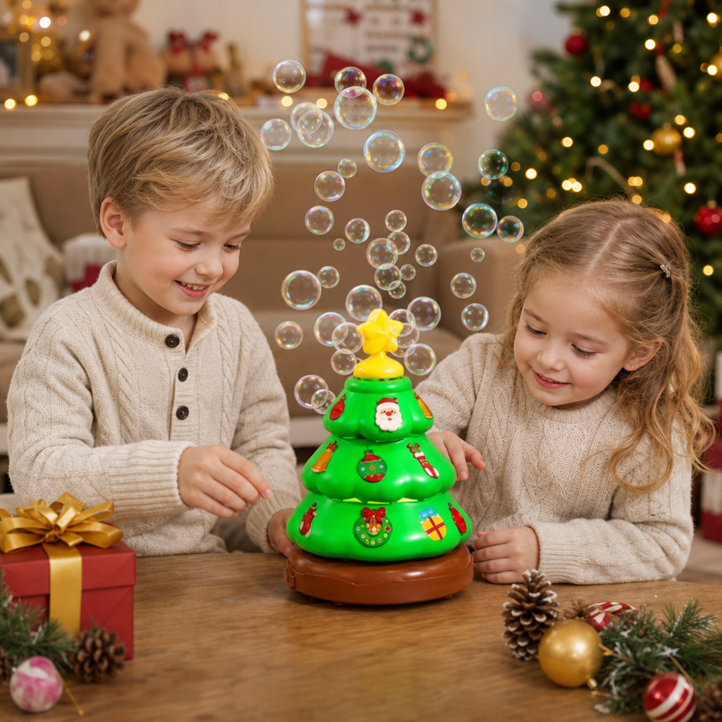 Music bubble Christmas tree with stickers for decorating