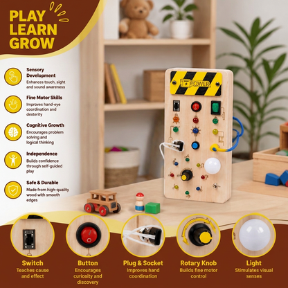 Montessori wooden activity board