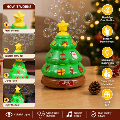 Music bubble Christmas tree with stickers for decorating