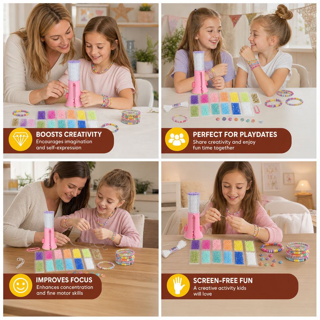 DIY Beaded Bracelet Making Kit for Kids