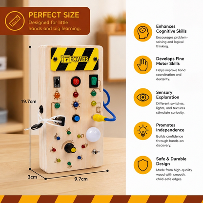 Montessori wooden activity board