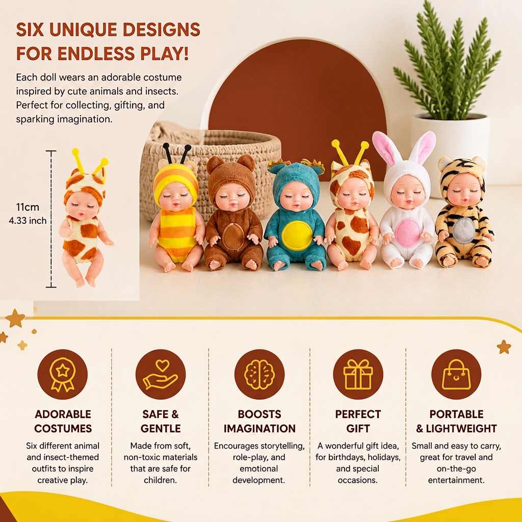 Mini Fairy Princess Doll Dress-Up Set