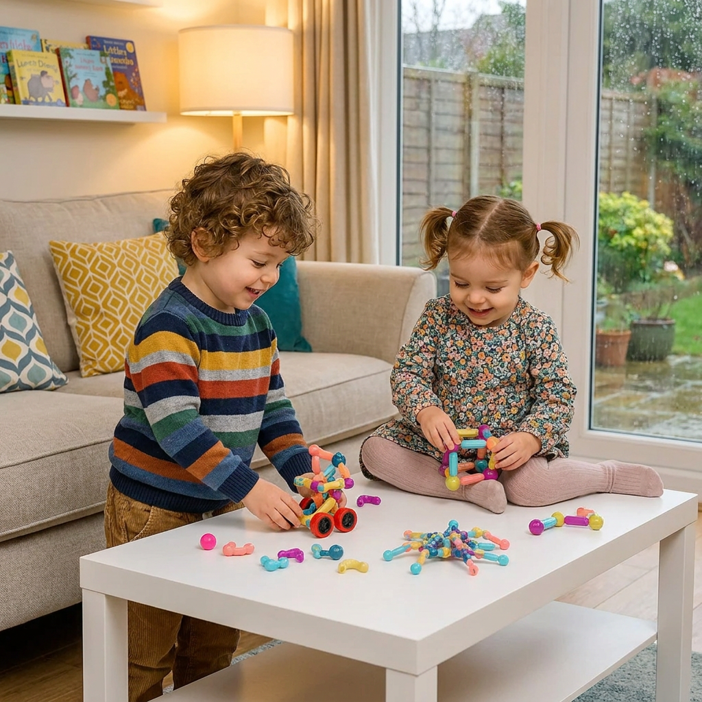 Educational DIY Building Set with Movable Joints