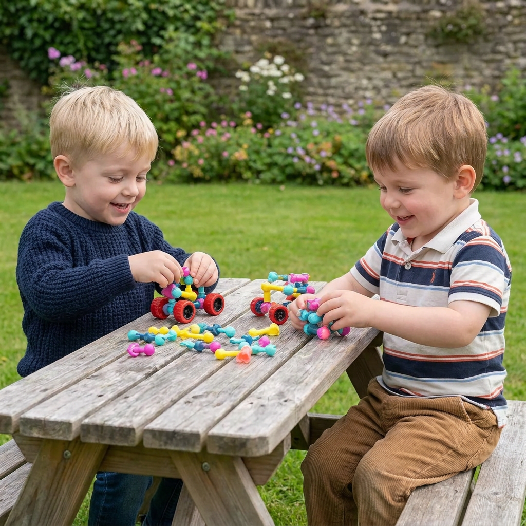 Educational DIY Building Set with Movable Joints