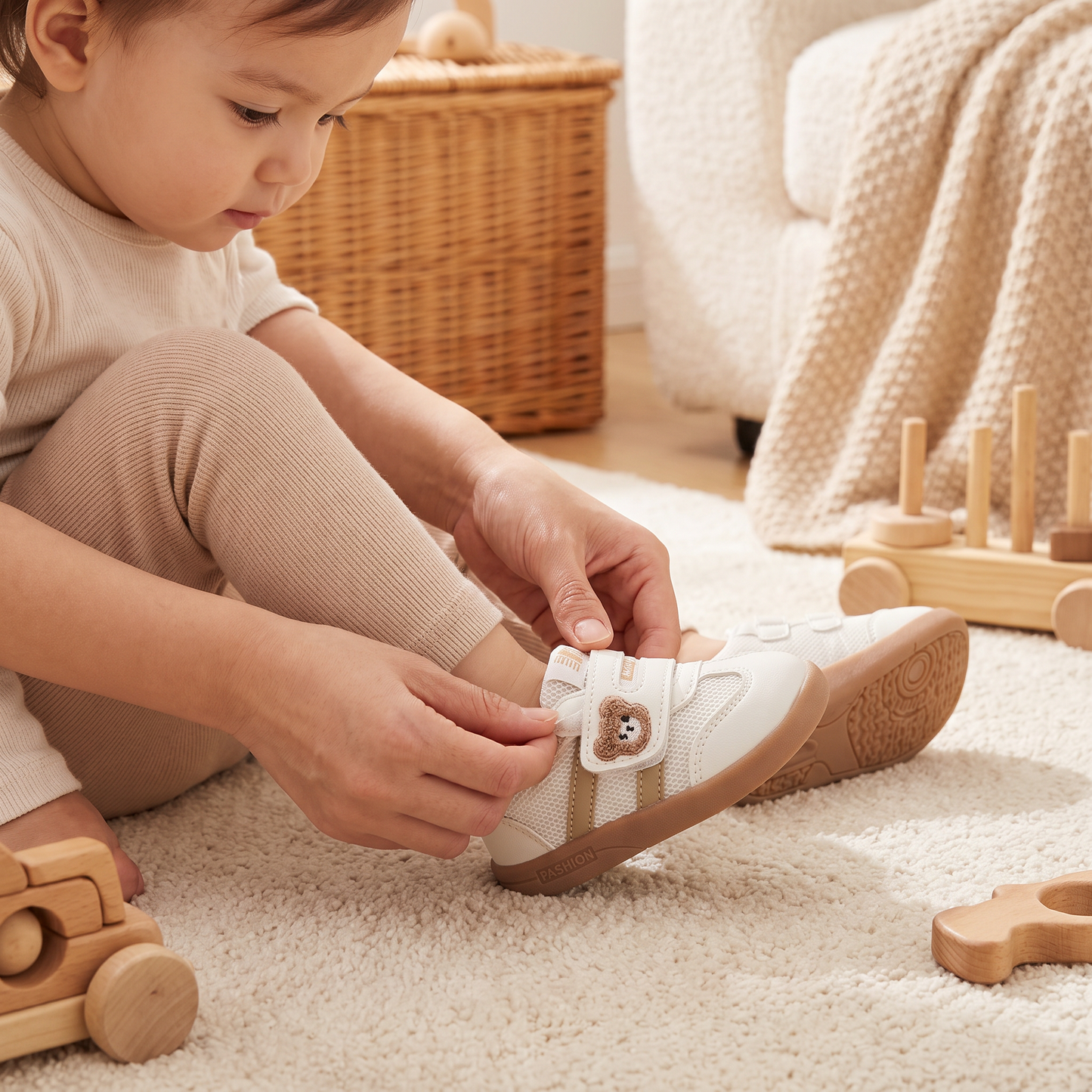 Breathable Baby & Toddler First Walking Shoes – Soft Sole & Non-Slip