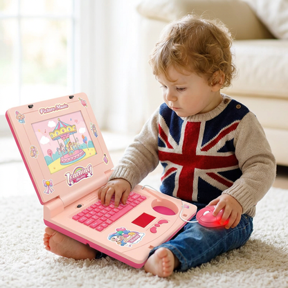 Kids’ Interactive Laptop with Lights, Music & Scrolling Screen