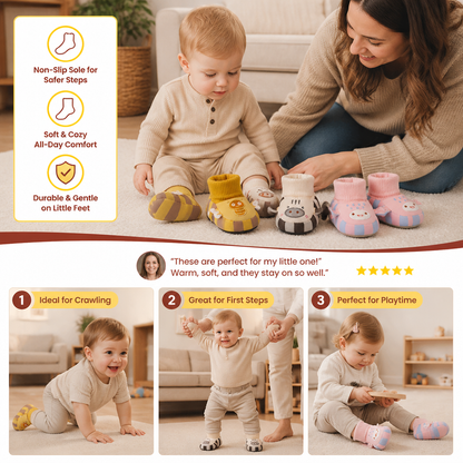 Cosy Baby Sock Shoes – Warm, Non-Slip & Comfortable
