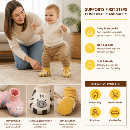 Cosy Baby Sock Shoes – Warm, Non-Slip & Comfortable