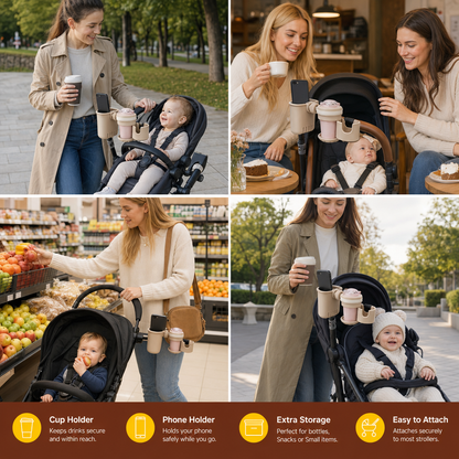 3-in-1 Baby Stroller Cup & Phone Holder