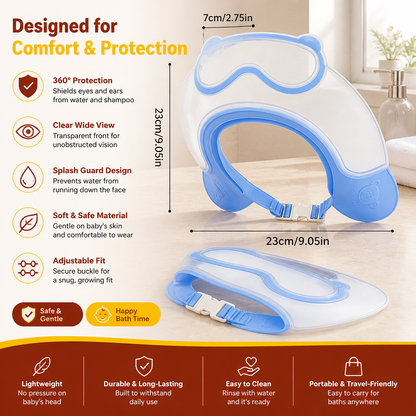 Adjustable Baby Water & Shampoo Visor with 360° Eye & Ear Protection