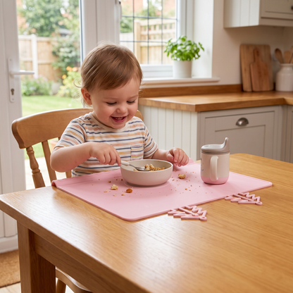 BabySafe Practical & Hygienic Silicone Baby Placemat with Raised Edge