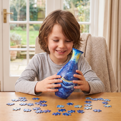 DIY 3D Jigsaw Puzzle Flower Vase