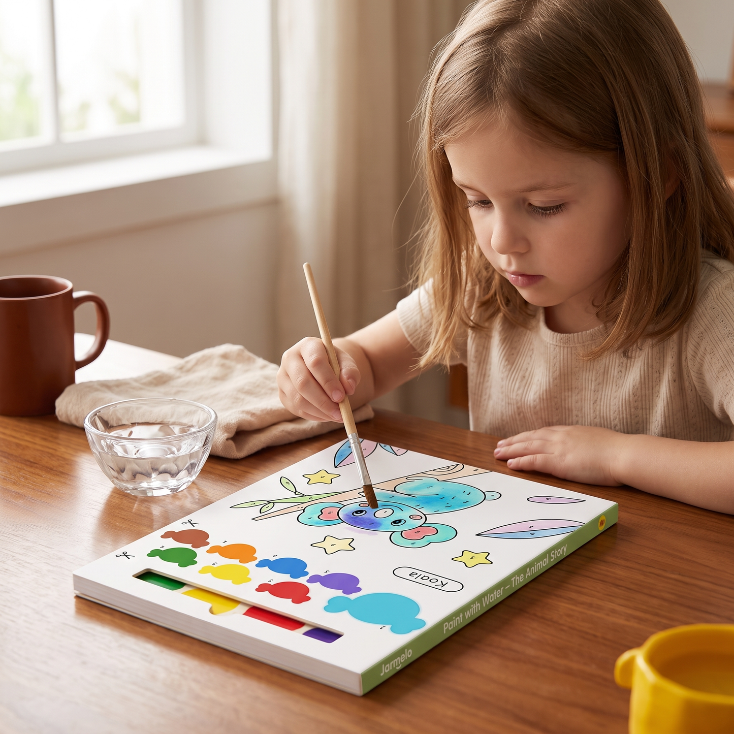 Watercolor Painting Book with Brush – Mess-Free Paint with Water Fun