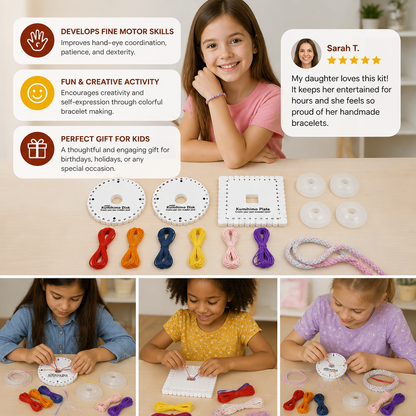 DIY Kumihimo Bracelet Making Kit for Kids
