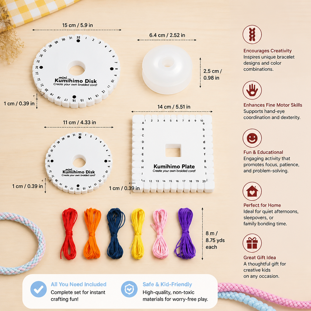 DIY Kumihimo Bracelet Making Kit for Kids