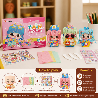 DIY Hair Stylist Craft Kit for Kids