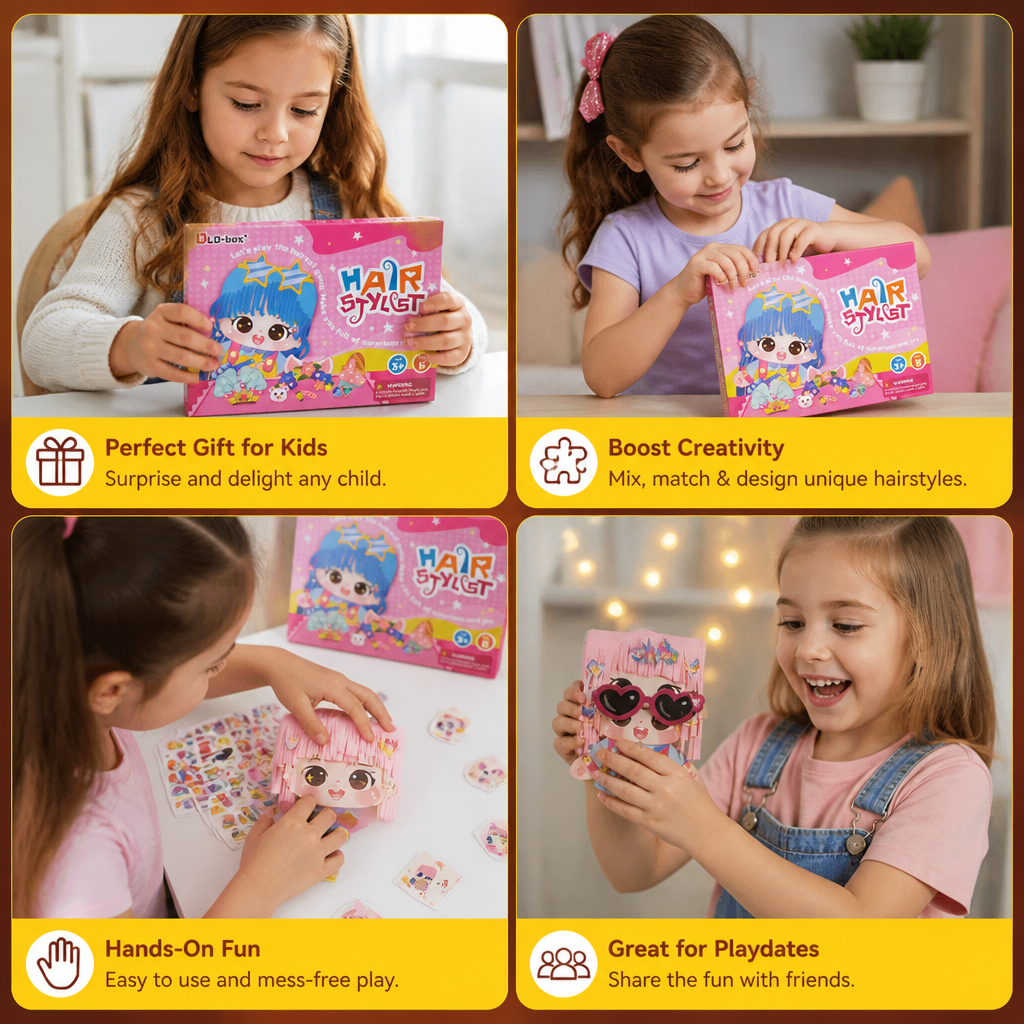DIY Hair Stylist Craft Kit for Kids
