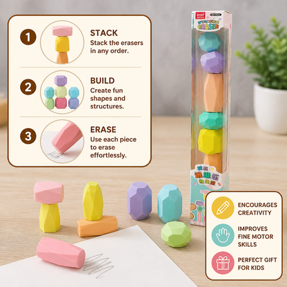 Stack & Build Gem Eraser Set