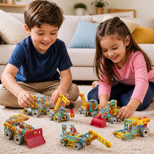 9-in-1 STEM Construction Vehicle Building Kit