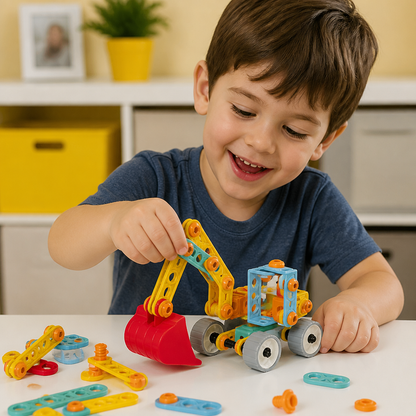 9-in-1 STEM Construction Vehicle Building Kit